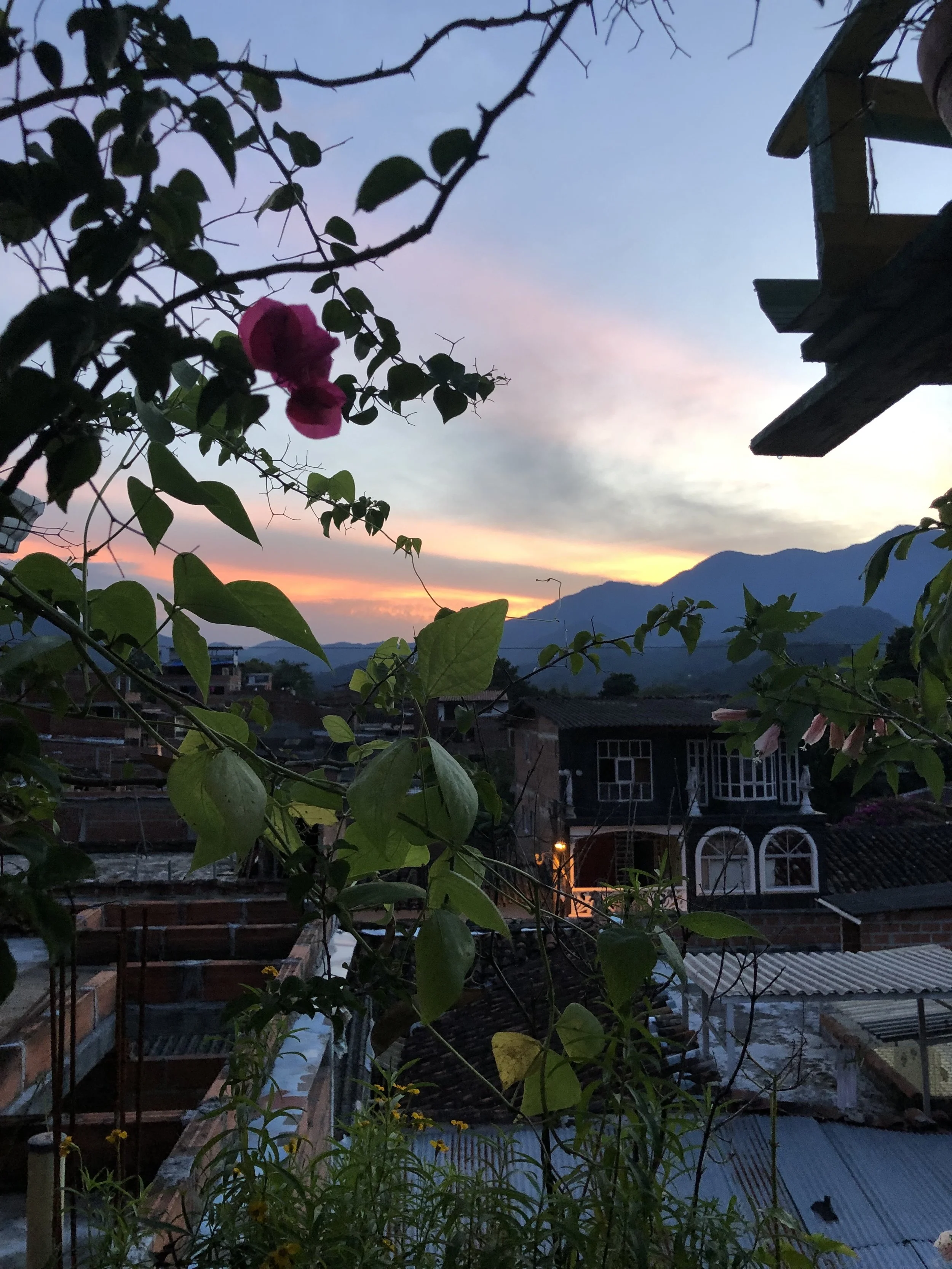 Sunset from “La chimbita” one the chill places of the school