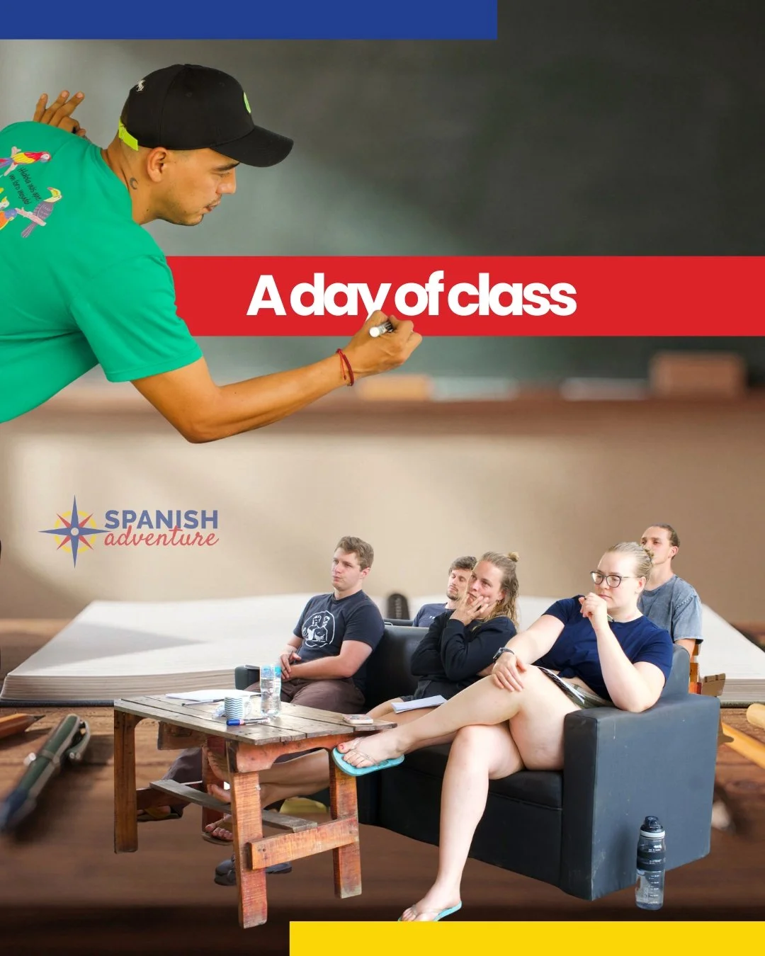 A day of class at Spanish isn&rsquo;t just grammar and textbooks.

It&rsquo;s real conversations.
It&rsquo;s living culture.
It&rsquo;s learning while connecting with people from all over the world 🌎✨

You don&rsquo;t just come here to study Spanish