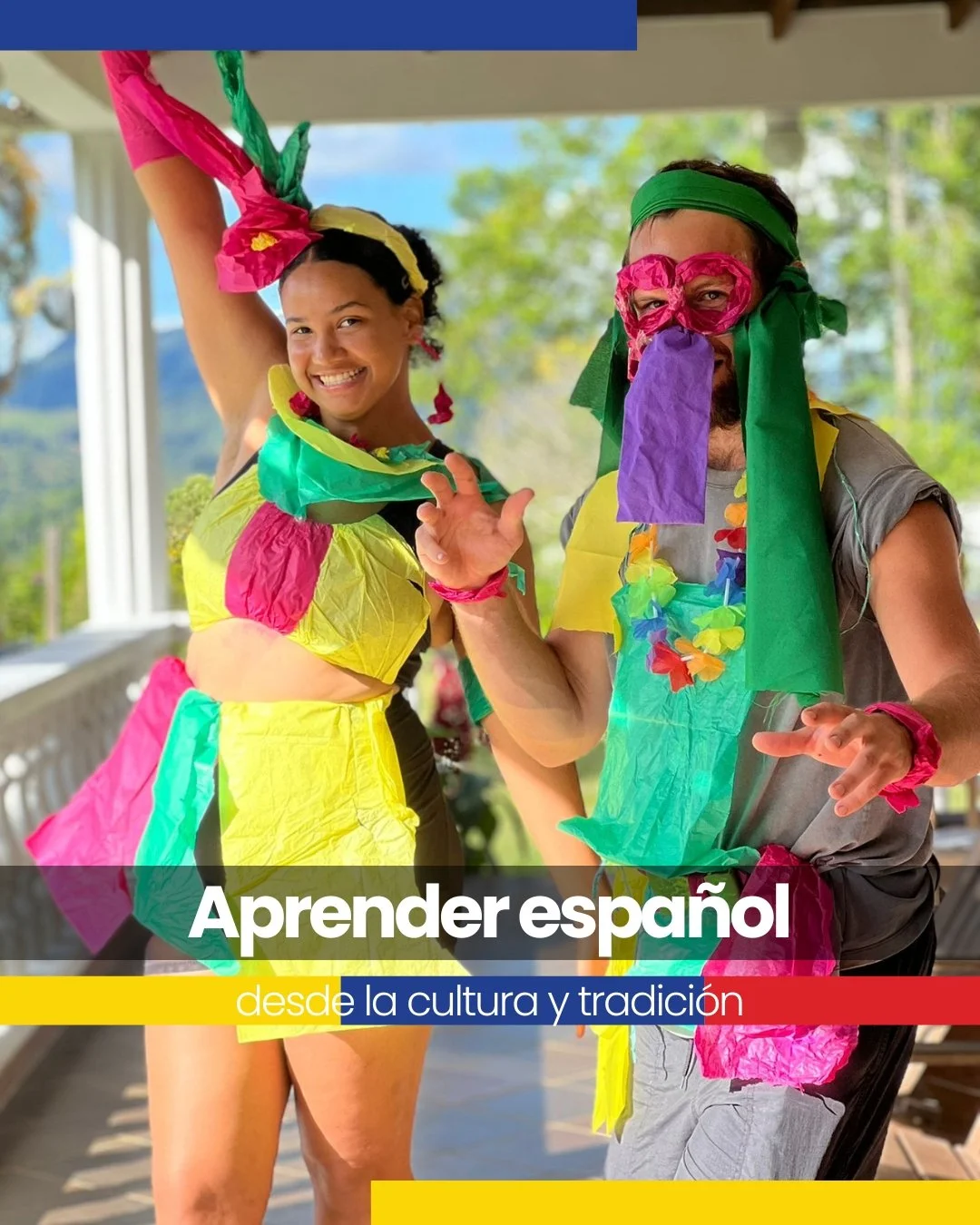 Learning Spanish also looks like this 🎭✨

It&rsquo;s about laughing, creating, stepping out of the ordinary,
and connecting with the culture from within.

Because when you learn through tradition,
you don&rsquo;t just understand the language&hellip;