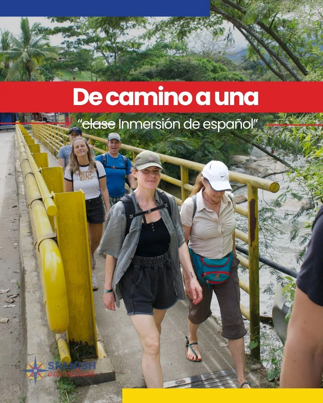 🚶&zwj;♀️ Aprender espa&ntilde;ol tambi&eacute;n es vivirlo.

Cada camino, cada conversaci&oacute;n y cada experiencia se convierten en una oportunidad para practicar mientras descubres la cultura local. 🌿🇨🇴