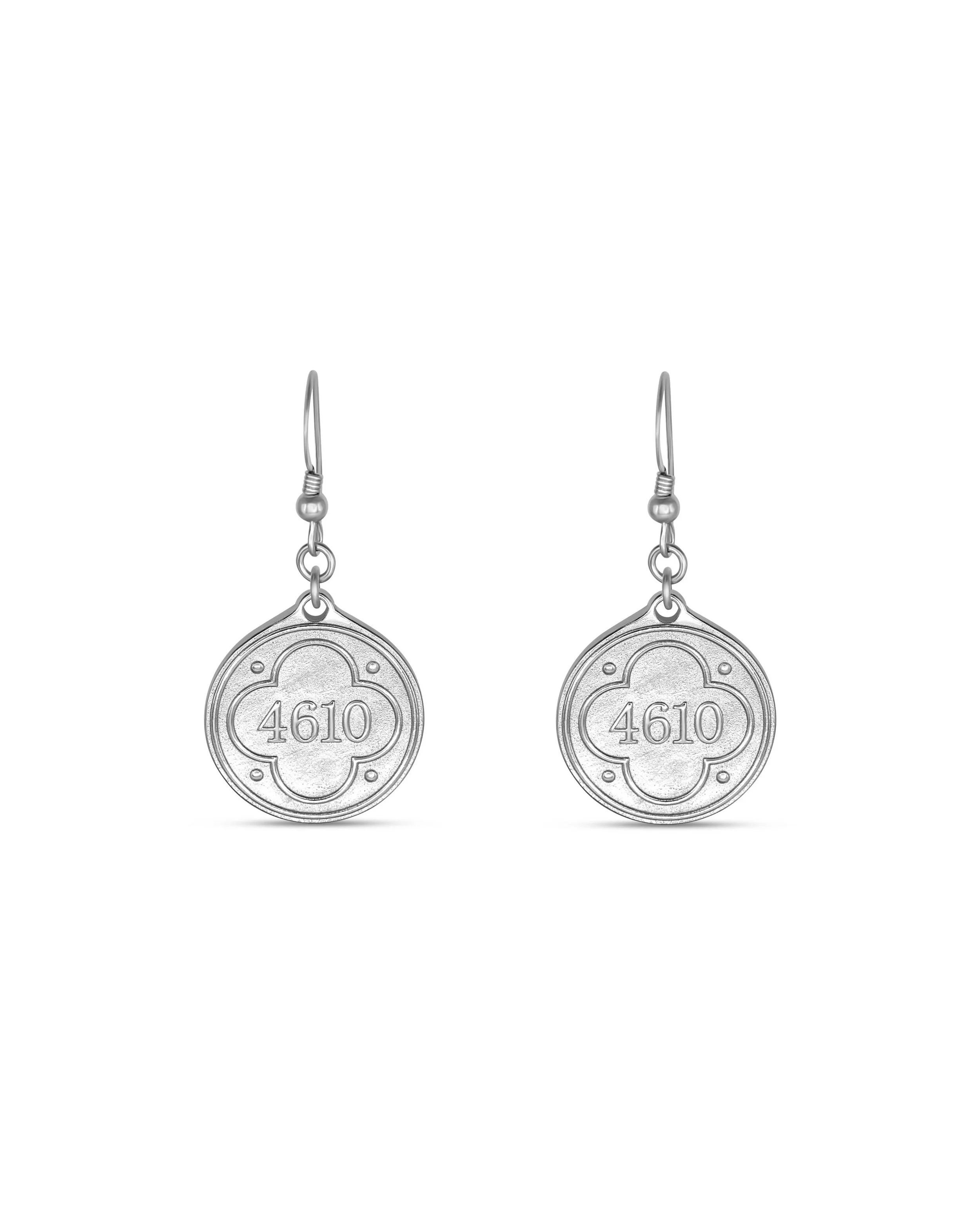 French Hook Silver Earrings Psalm 46:10