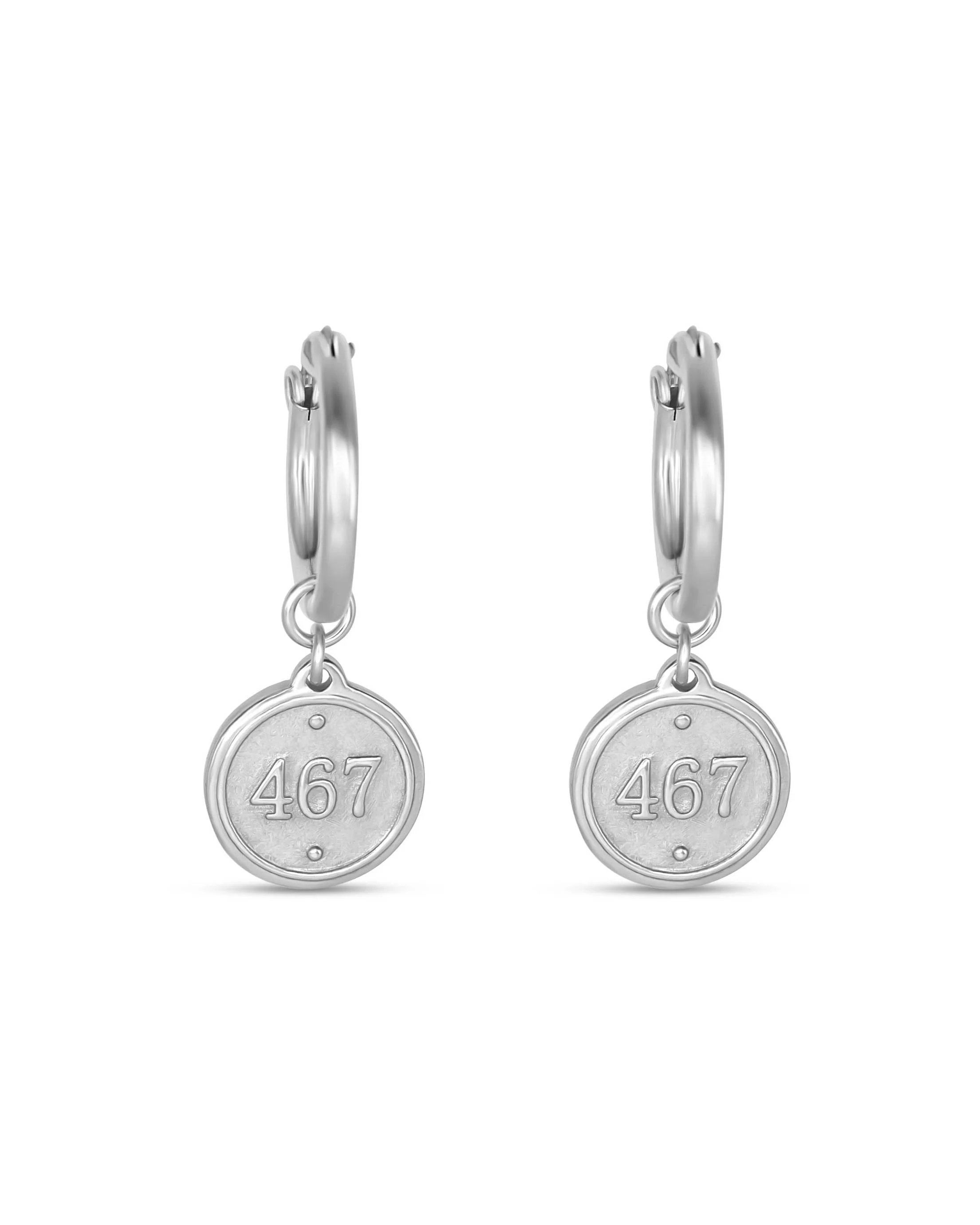 Hoop Silver Earrings Philippians 4:6-7