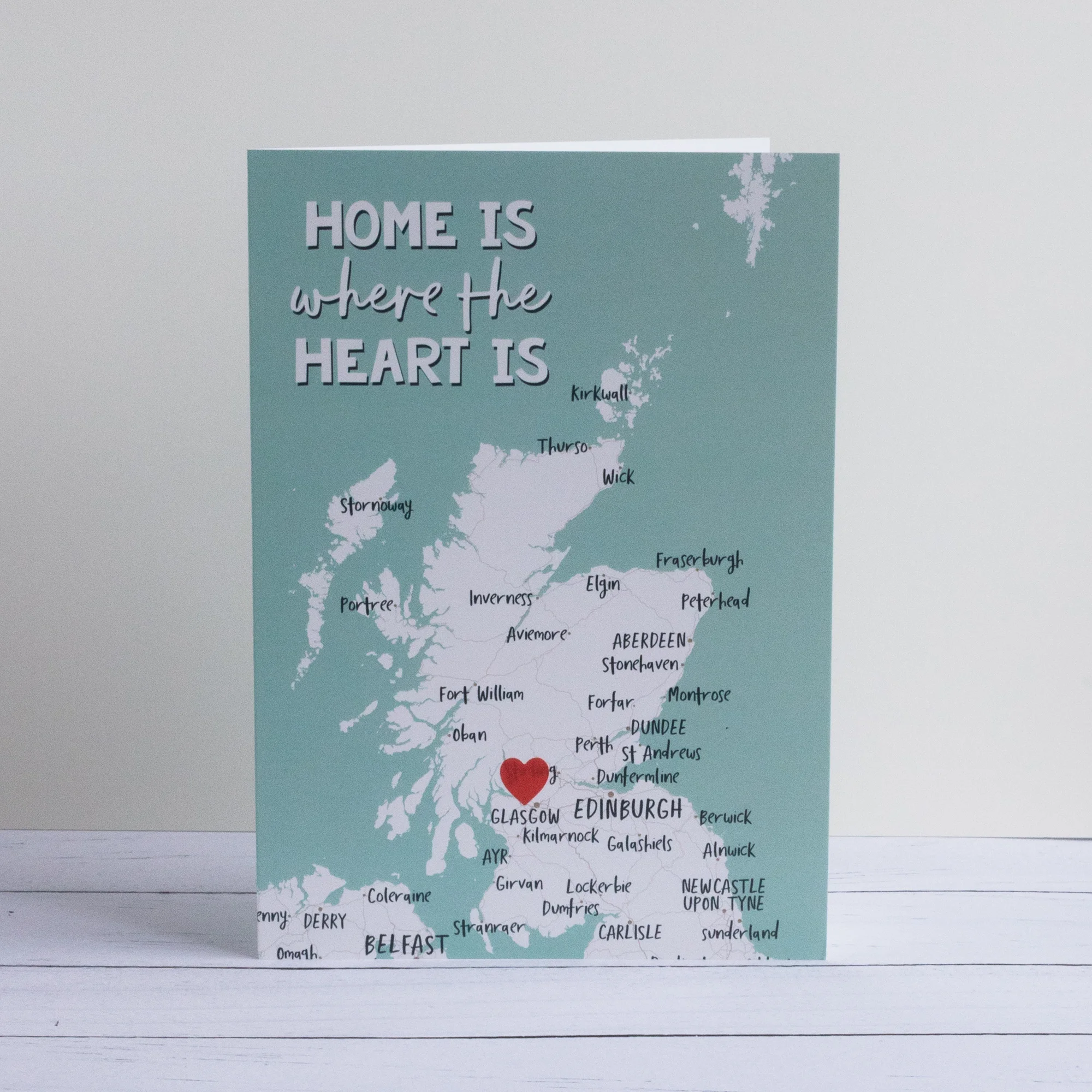 home is where the heart is greetings card