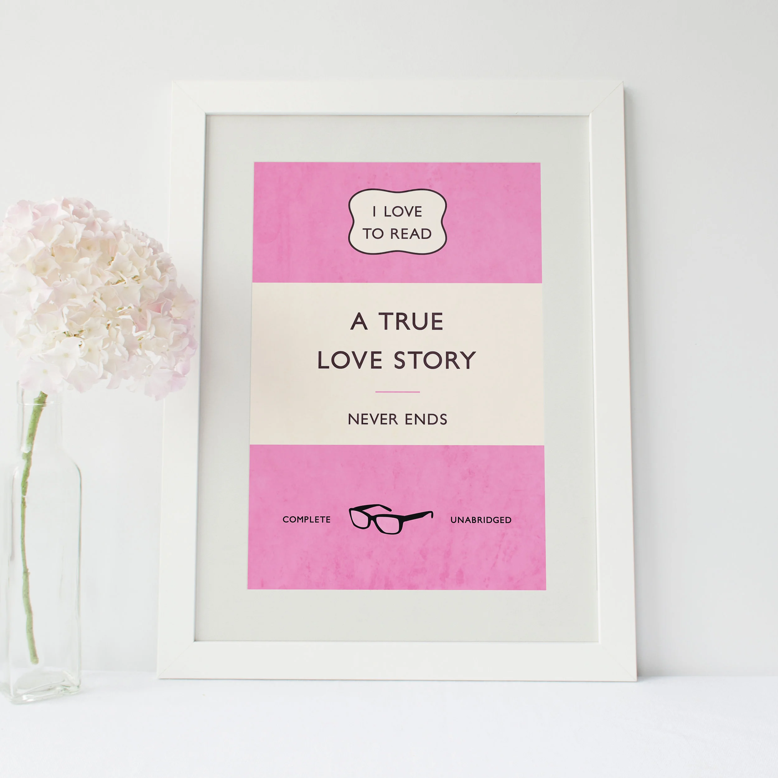 classic pink paperback print