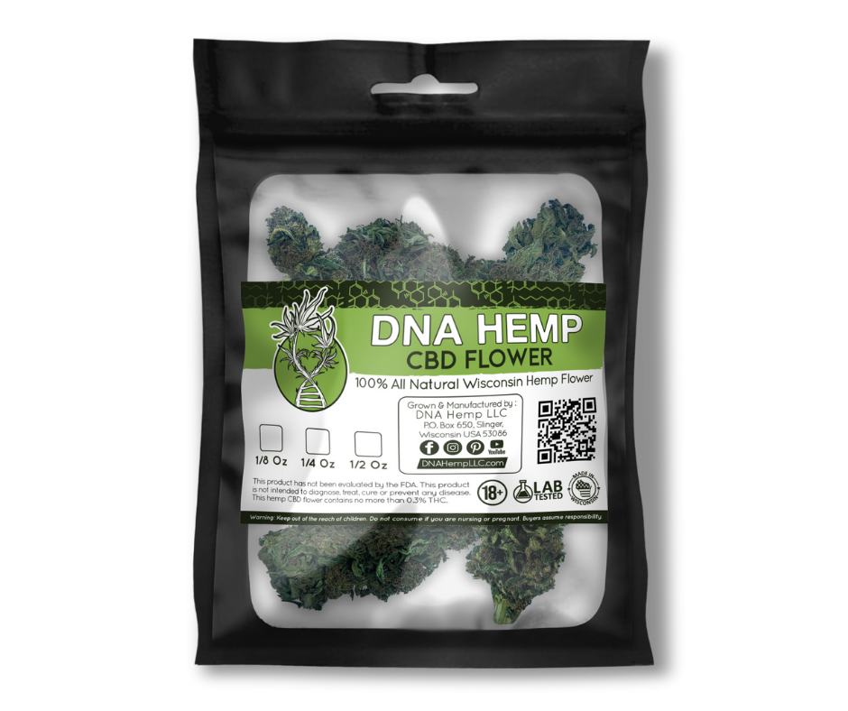 DNA-Hemp-CBD-Flower-Label-Design