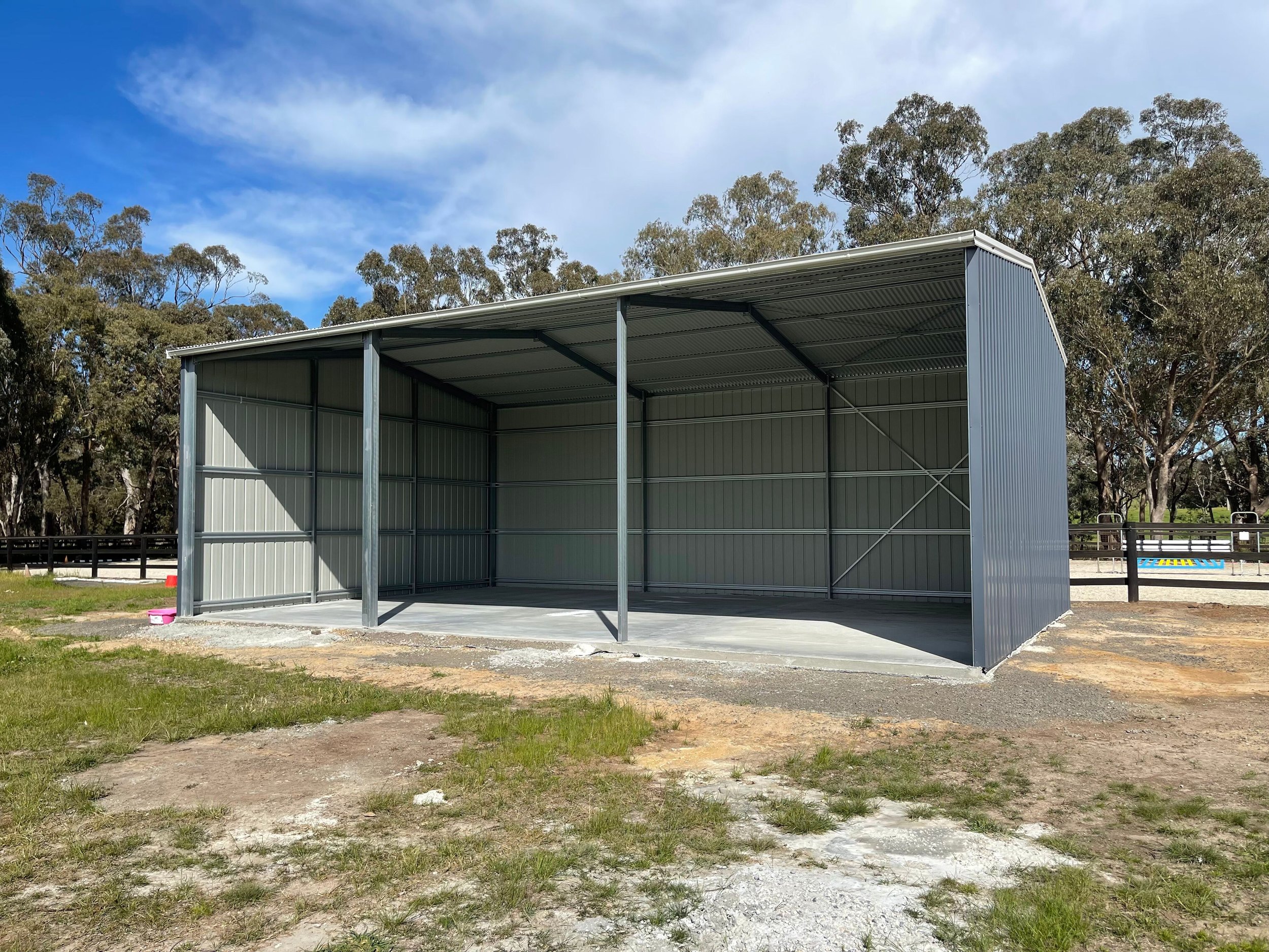 Tallarook Sheds -  Hay shed - Colorbond Ironstone 2 - Copy.jpg