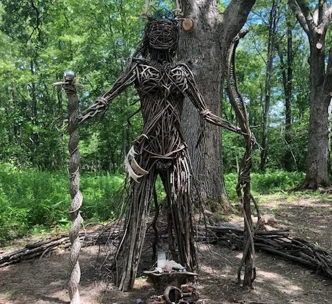 Artist Amy Senn and Carol Perrone, Growing Heart Farm, Pauling, NY