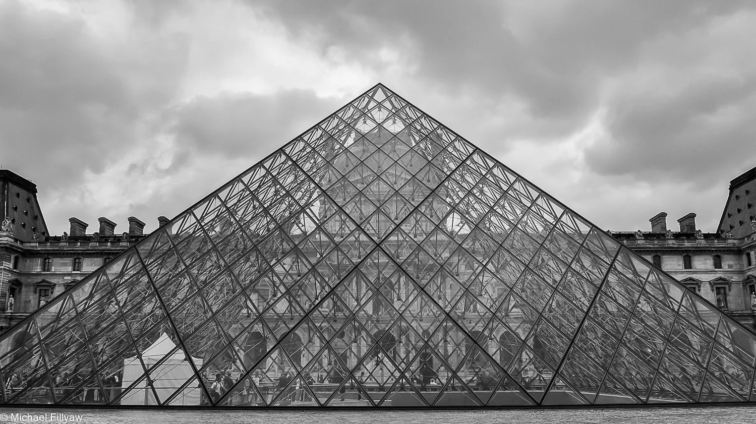 Rain Clouds Over the Louvre, Paris, France