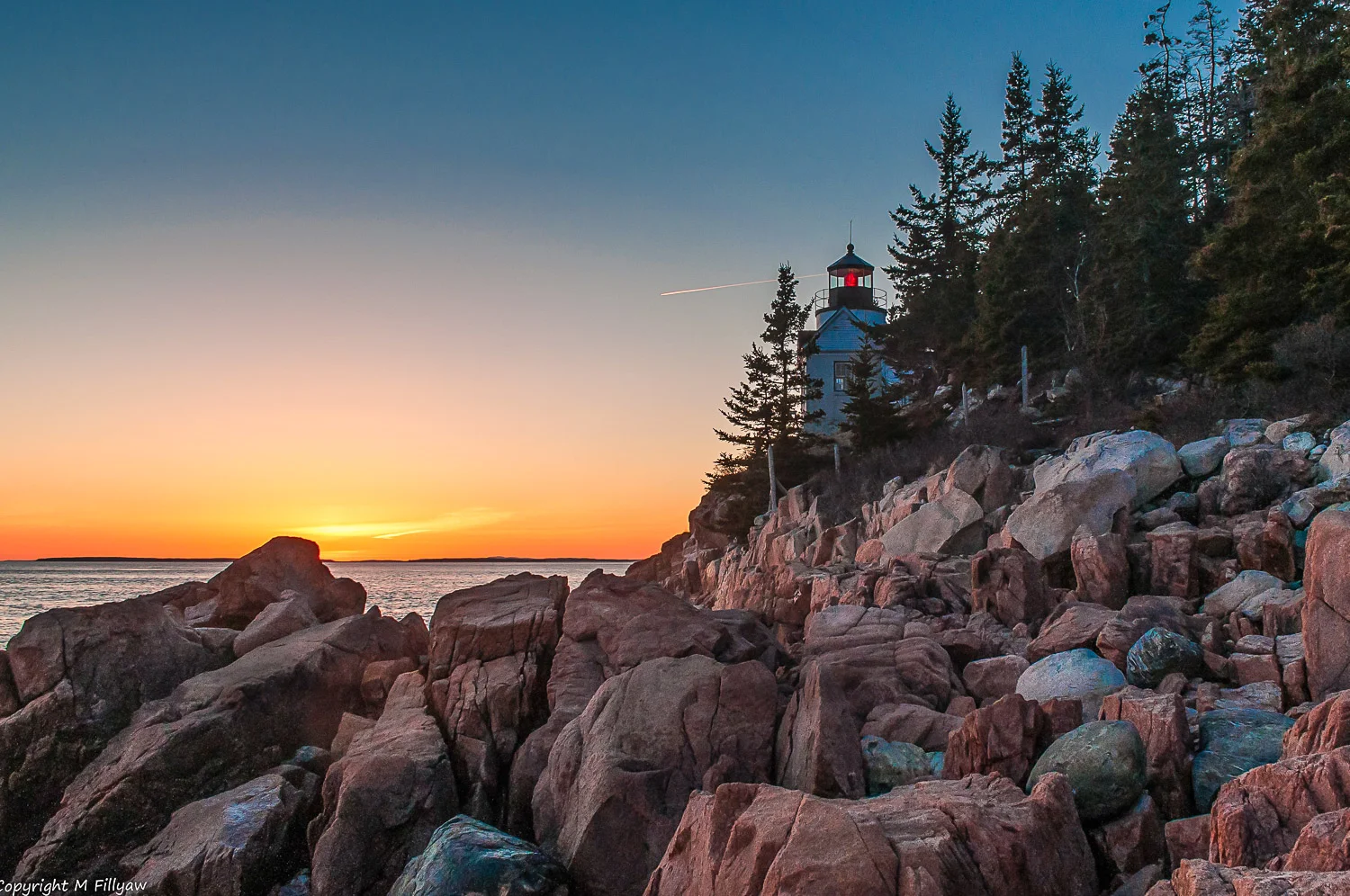 Winter Sunset, Bass Harbor Light, Acadia National Park