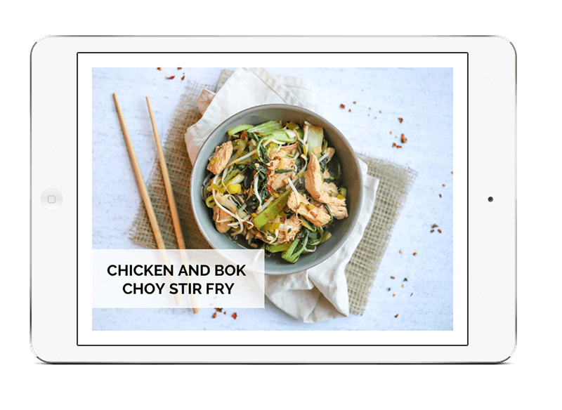 chicken and box choy stir-fry