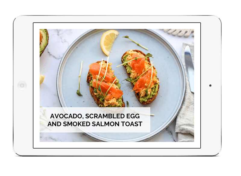 avocado, scrambled egg and smoked salmon toast