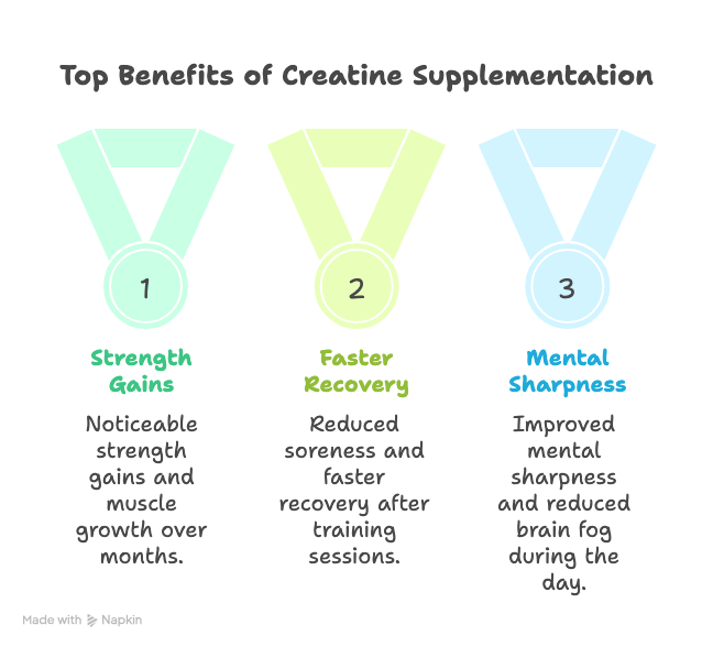 top benefits of creatine monohydrate