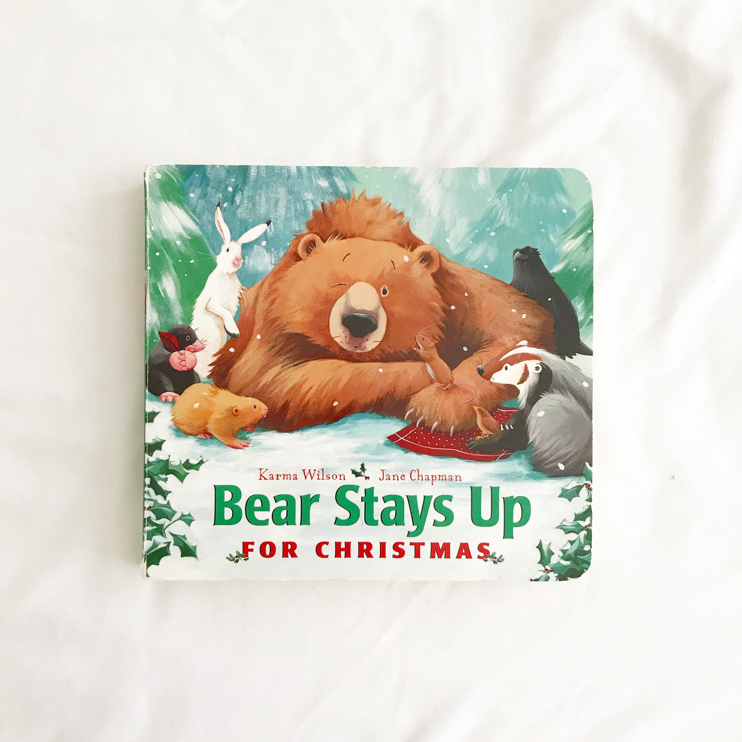 Bear Stays Up Bears friends help him stay awake to see Christmas morning, rhyming text
