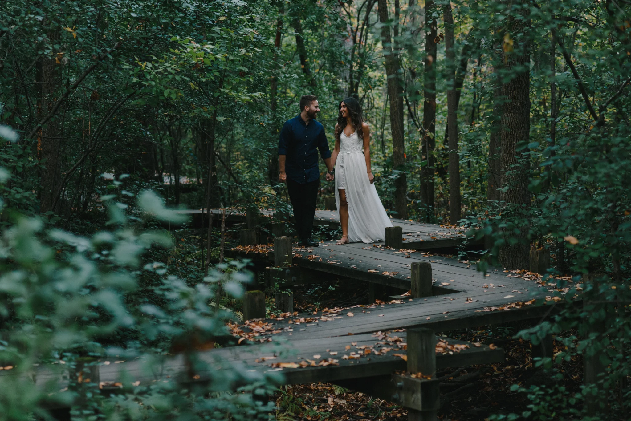 stephanie + joel's engagement session at parc nature bois-de-liesse, montreal