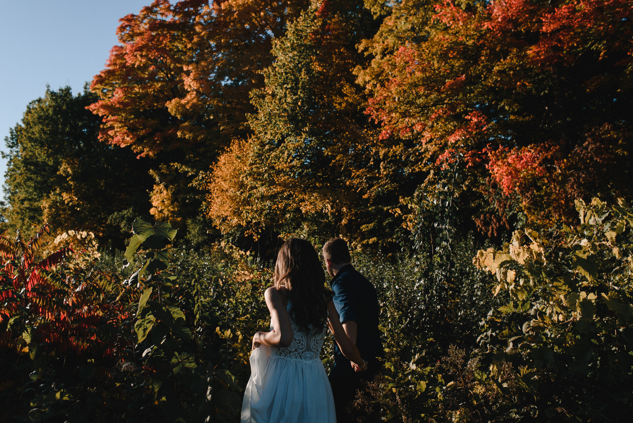 stephanie + joel's engagement session at parc nature bois-de-liesse, montreal
