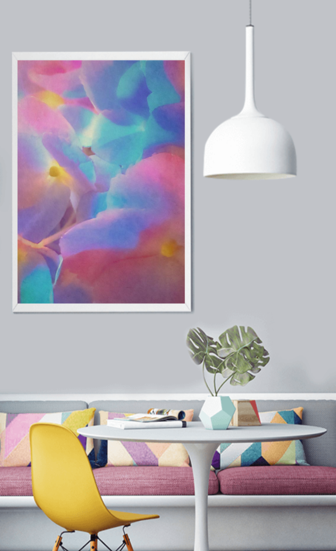 SUMMER RAINBOW HYDRANGEA ABSTRACT