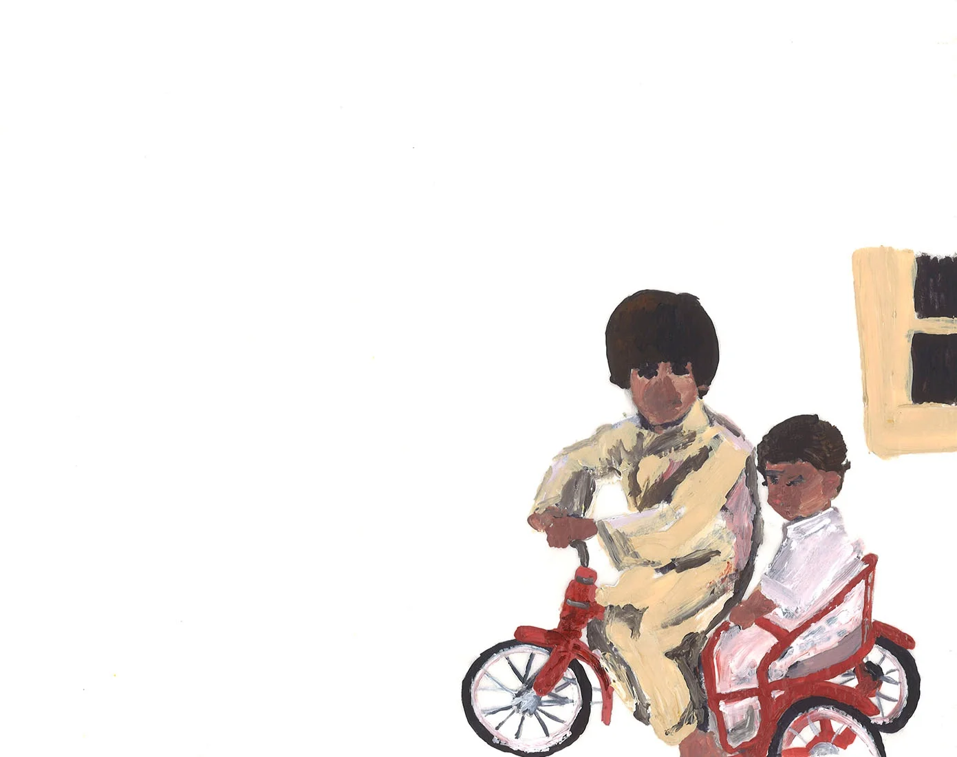 “My brother and my first bike ride.” Doha, Qatar 1978
