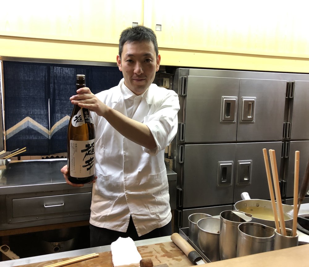 A Kyoto chef adds a touch of sake...
