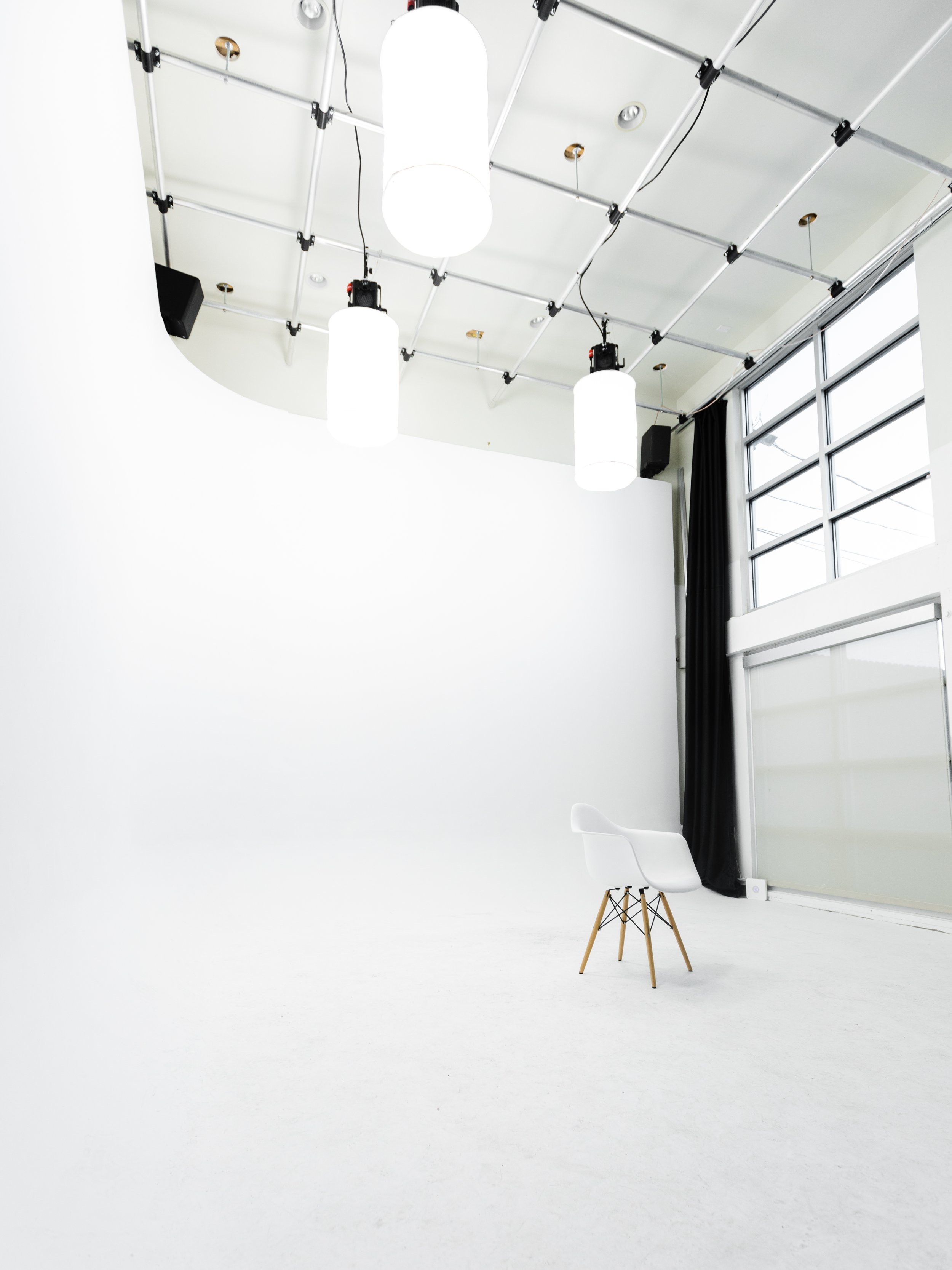 Chair on the White Cyc with 13x13 Grid Overhead