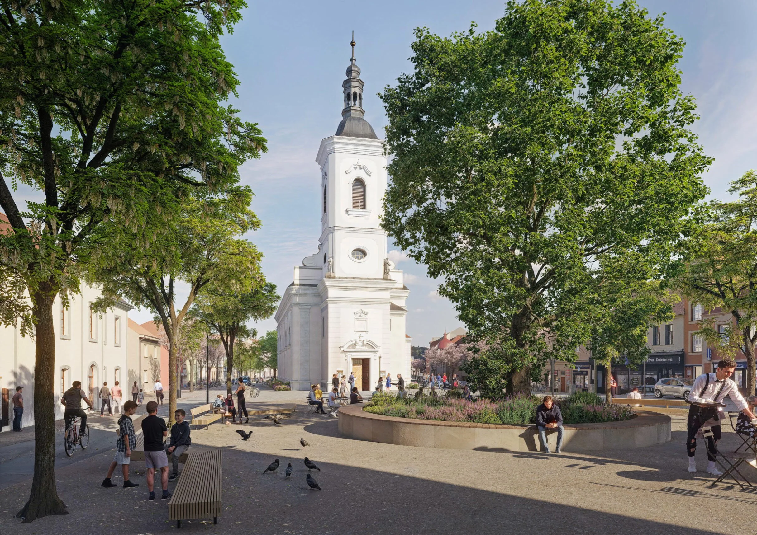  Předprostor kostela a školy 