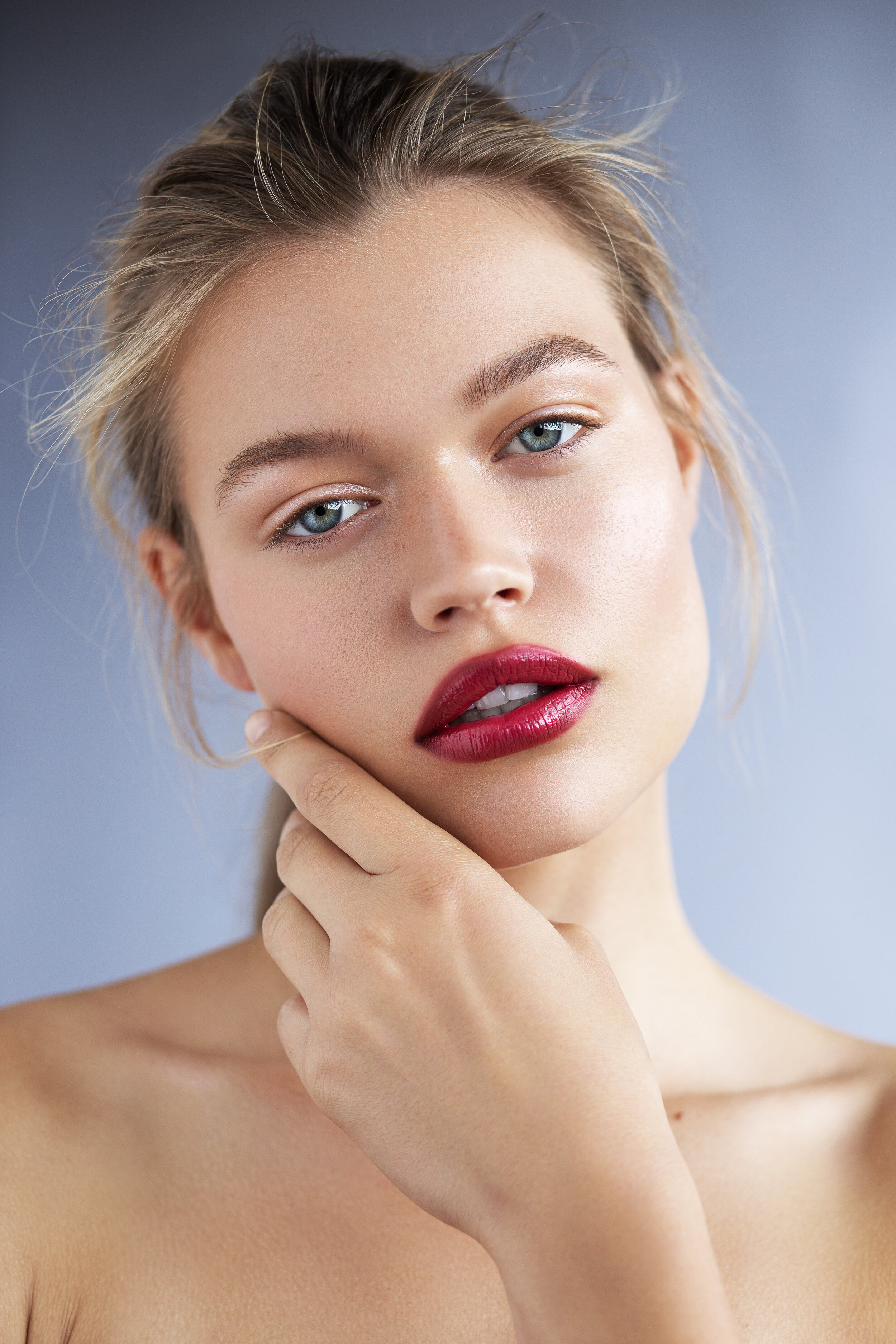 Francka van Eaten from Elite Model Management , Beauty by Anne-Lena Cox