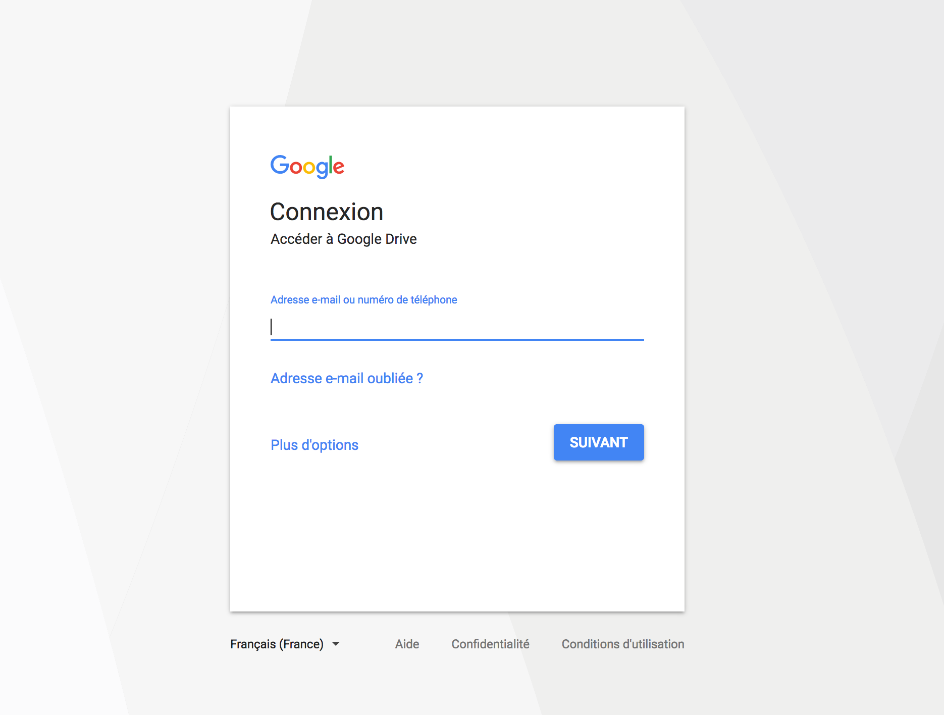 Connectez-vous avec vos identifiants Google...