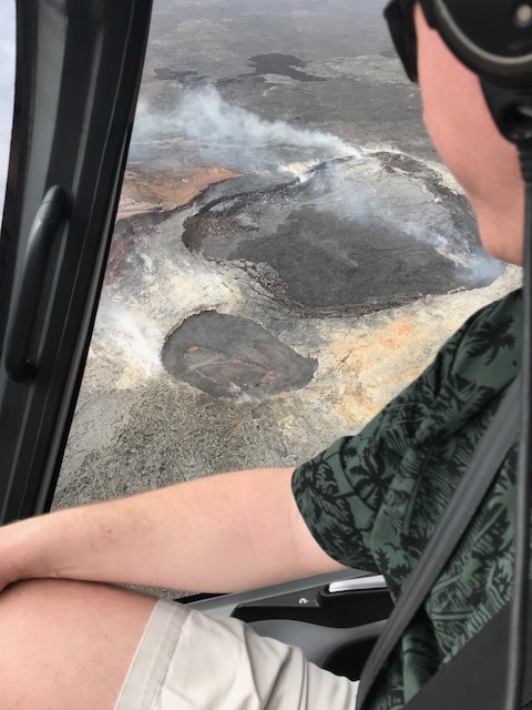 Our clients, Kenzie and Steve, took a helicopter tour over the volcano, less than a week before the new fissures appeared. They reported that the lava levels were filled-to-overflowing, and that it was a sign that something big was about to happen. What a great time to be there!