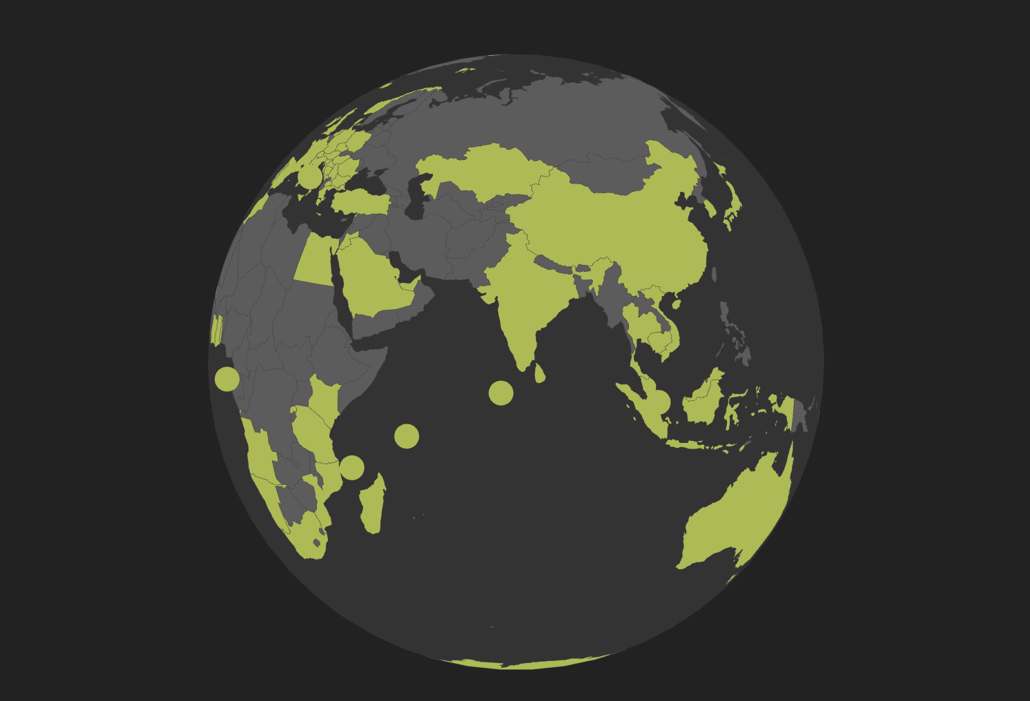 12 months, 102 countries, 7 continents