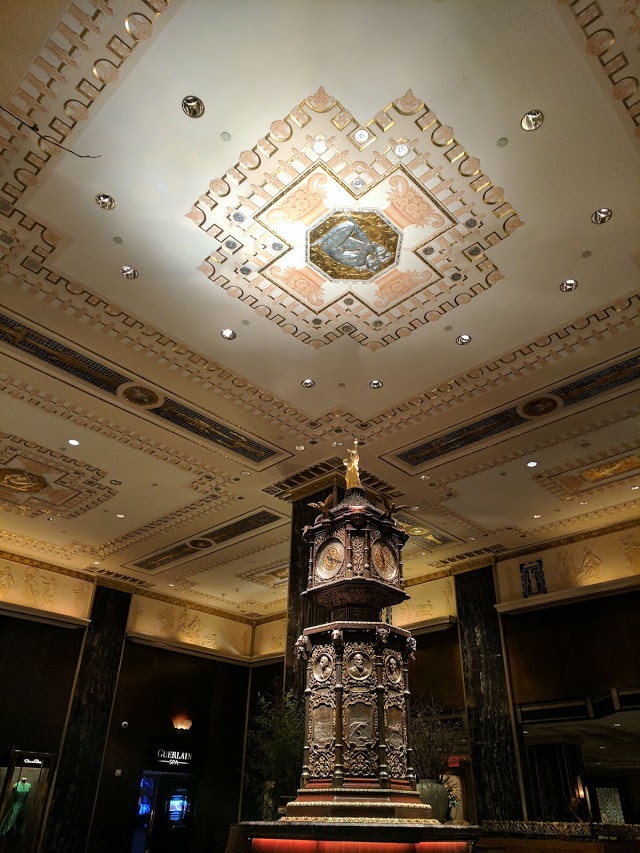 This is the lobby. I mean how beautiful is this? Laila and I checked in, grabbed a glass of wine at Peacock Alley (the bar) and went to our room. The room was a bit outdated but it was nice to be transported back in time. This hotel is set to undergo a major renovation in the spring so it was nice to be able to experience the old charm before its gone!