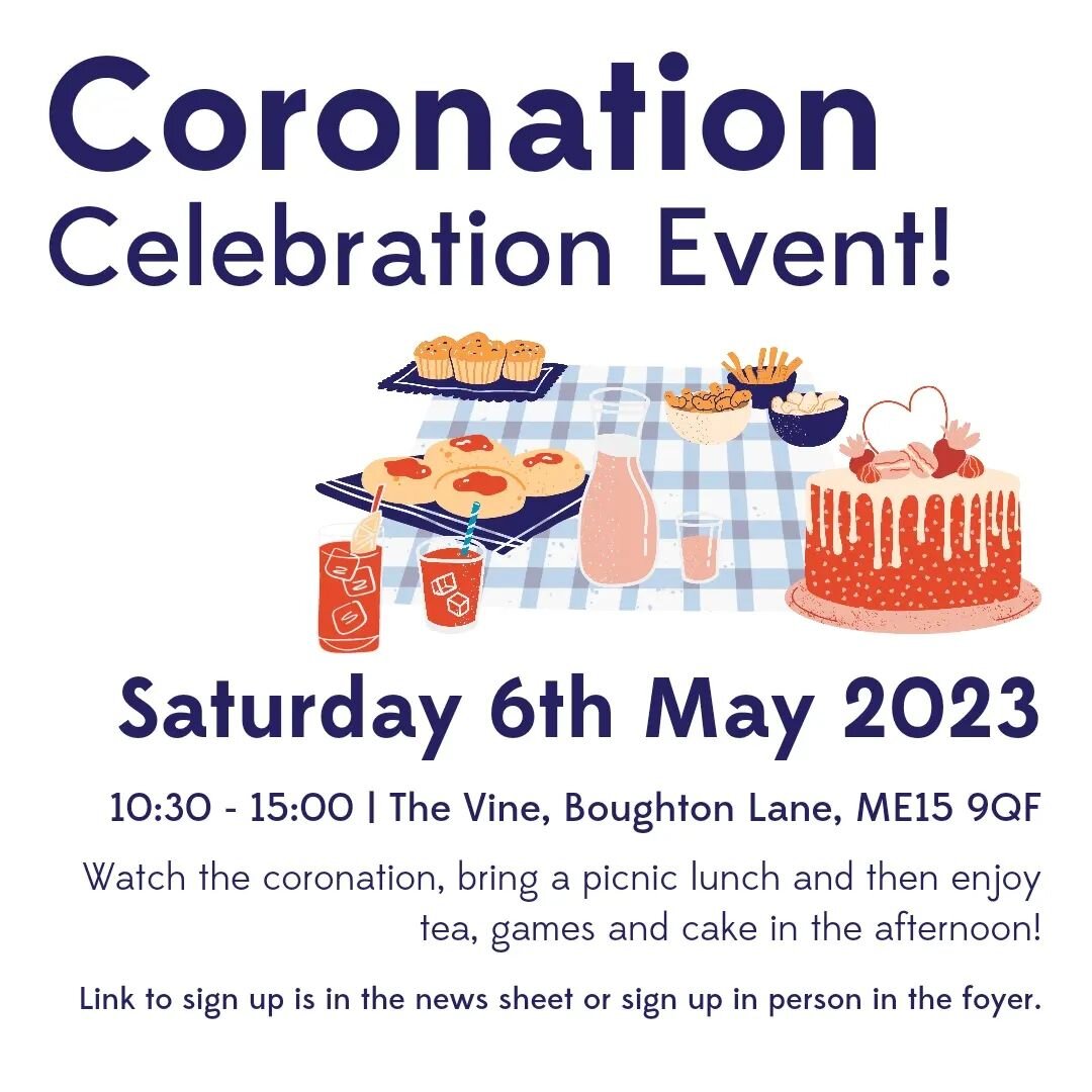 Have you signed up for our coronation event yet? There's less than a fortnight to go!

#coronation #maidstone #maidstonechurch #maidstonecommunity