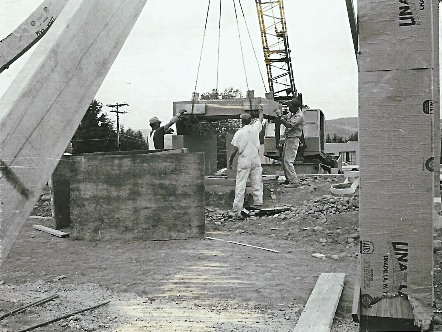 Richard W Wakeman, Inc. Workers Constructing the Lutheran Church in Sidney, NY