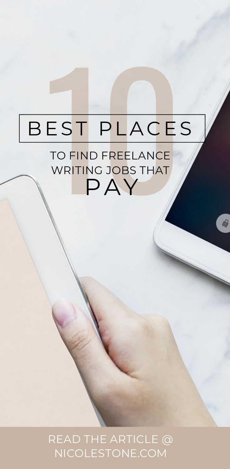 The best places to find freelance writing jobs that actually pay!! Exactly the sites I used to start my full time business! #writing #workathome