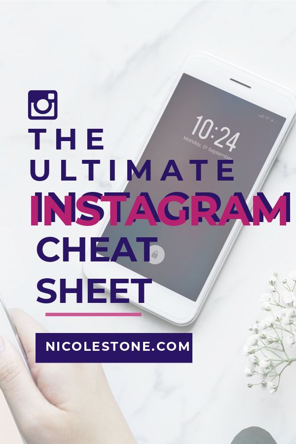 The Ultimate Instagram Cheat Sheet Gain Followers And Increase Engagement Nicole Stone Media