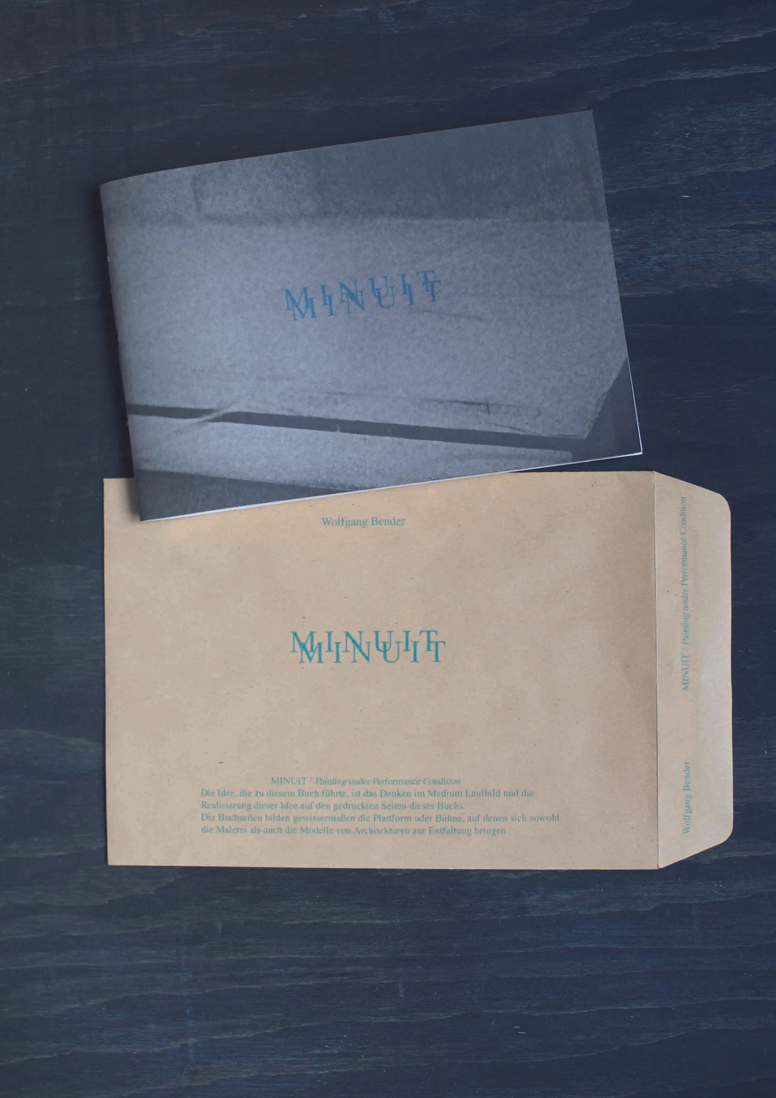 MINUIT, Artist Book, self publishing, pigmented ink on Hahnemühle Nostalgie 190gr., hand binding, envelope, Vienna, August 2015 PHOTOGRAPHS: lambda C-print, 70 x 105 cm