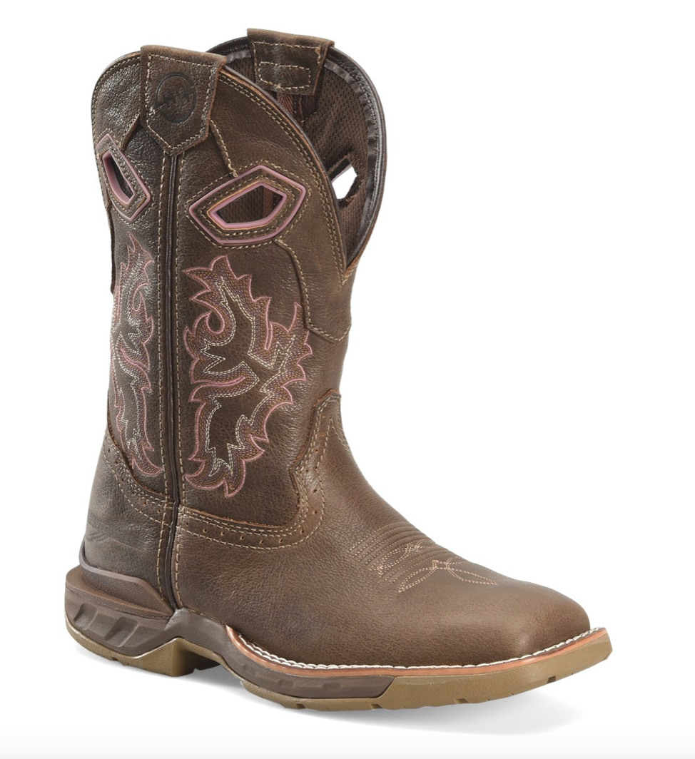 Women's Double H - Ari Comp Toe Work Boot - DH5374 (Brown/Pink ...