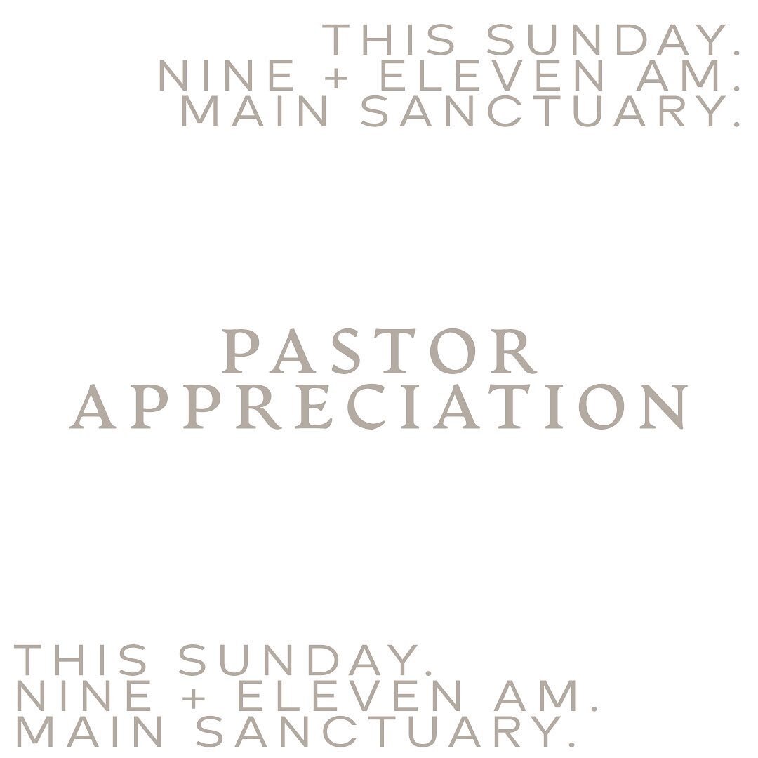 PASTOR APPRECIATION | MPY YM

TODAY WE ARE IN THE MAIN SANCT. 
Head over for either service as we honor our pastors! 

#MountParanChurch #MountParanYouth #Atlanta #AtlantaChristians #AtlantaYouth #HighSchool #Faith #YouthMinistry #YoungMen #YoungMens