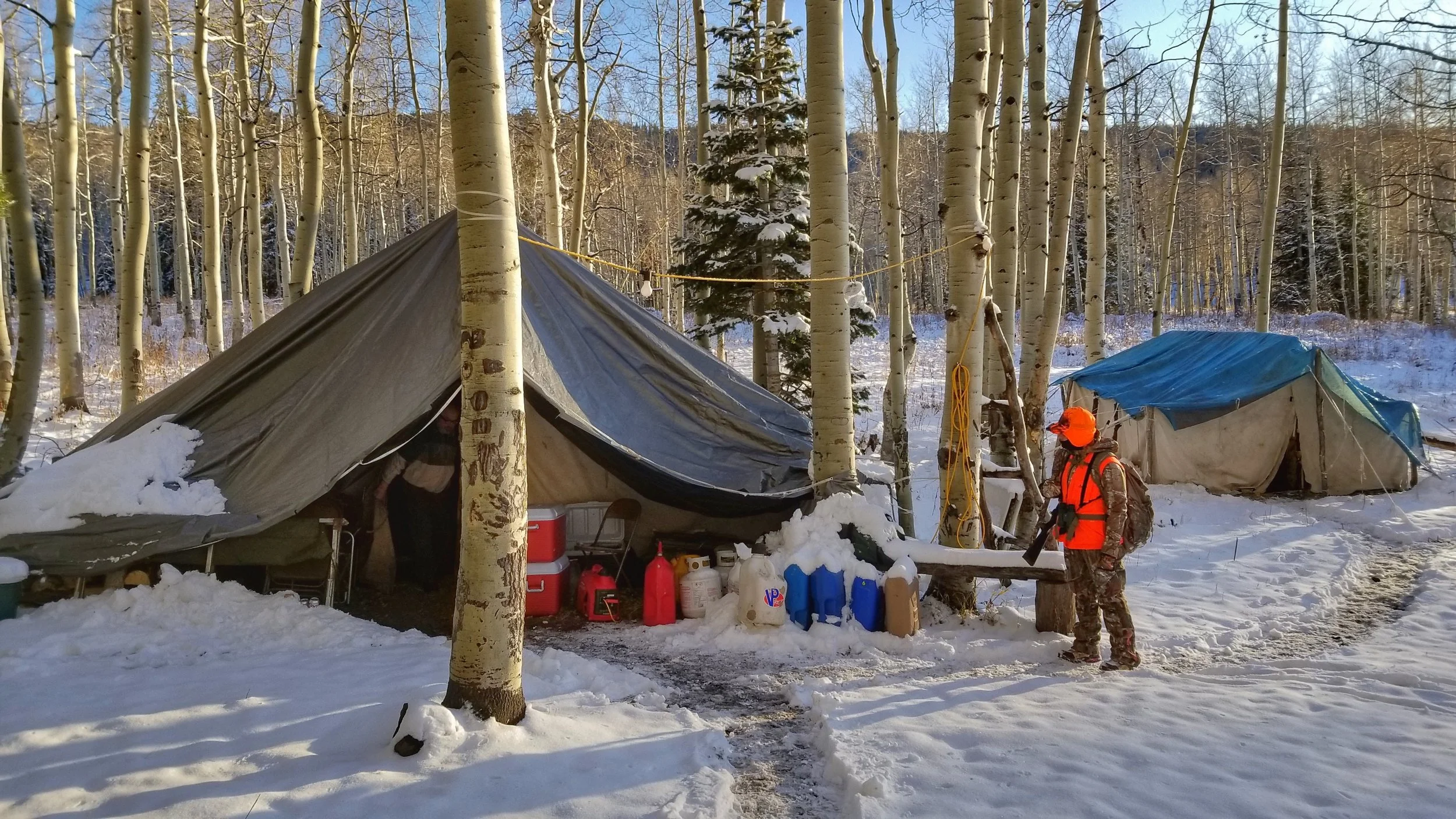 Our 2017 Ladies camp in Craig, CO. The second night, it snowed eight inches.