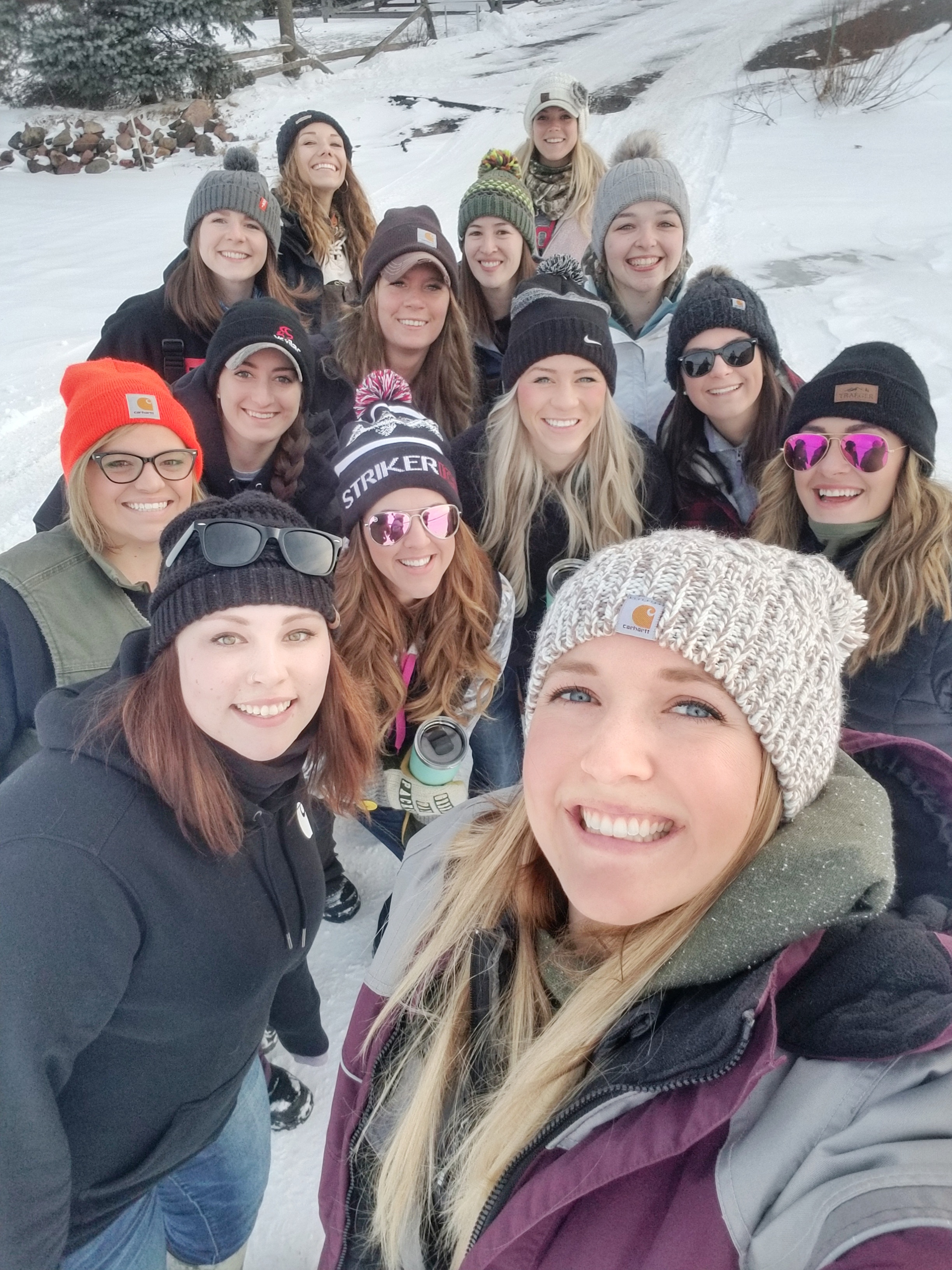 Pre-fishing selfie with some of the ladies from the 2019 Ladies Midwest Meetup.