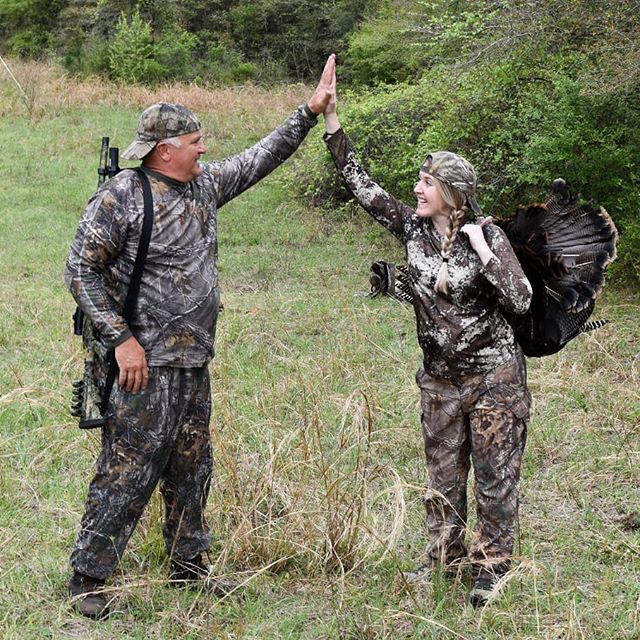 One of the best parts of a hunt is sharing the excitement of success. When it's with dad, it's even better 💙 #alwaysdaddysgirl