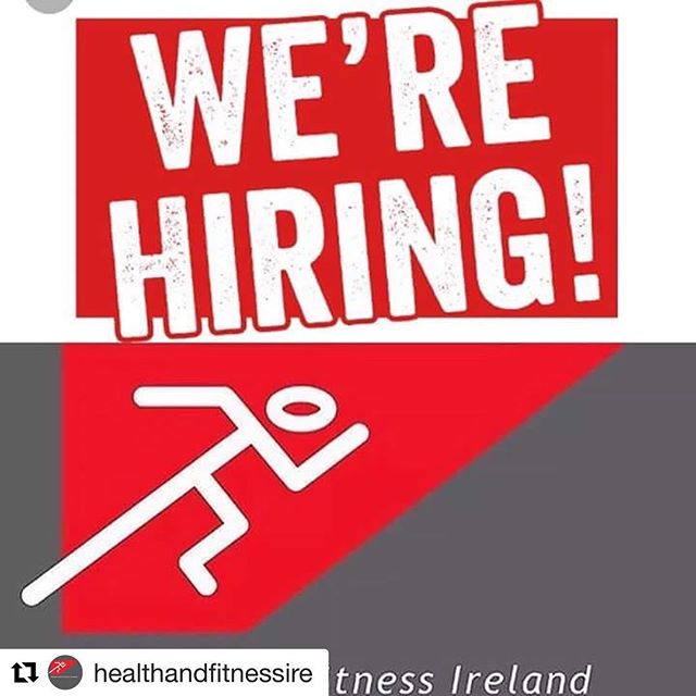 #Repost @healthandfitnessire with @get_repost
・・・
Health and Fitness Ireland are RECRUITING!!! HFI are now looking to recruit several part time members of staff who want to be part of the HFI family. Ideal candidates are currently working full time o