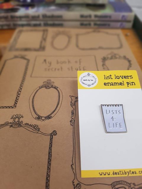 Note Book & Pin - Death by Tea - £4 & £6 respectively