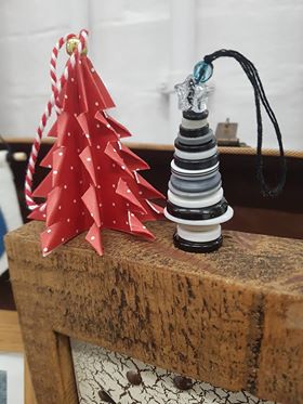 Emma Lewis - Paper Tree £1 and Button Tree £2.50