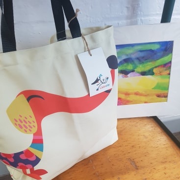 Sausage Dog Tote Bag by Rollerdog Designs *reduced to £13* Print by Arwyn Quick, £24