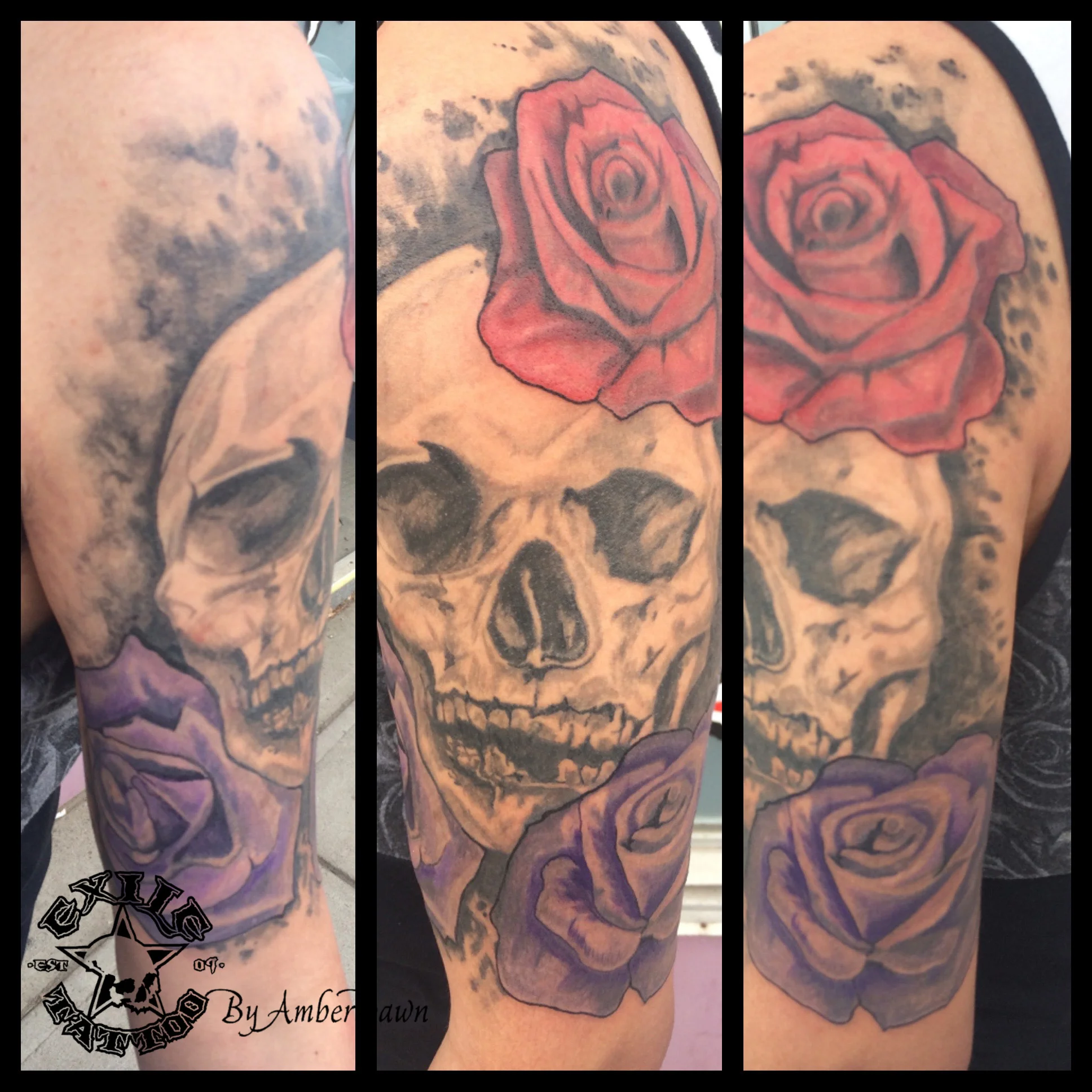 Skull and Roses Tattoo