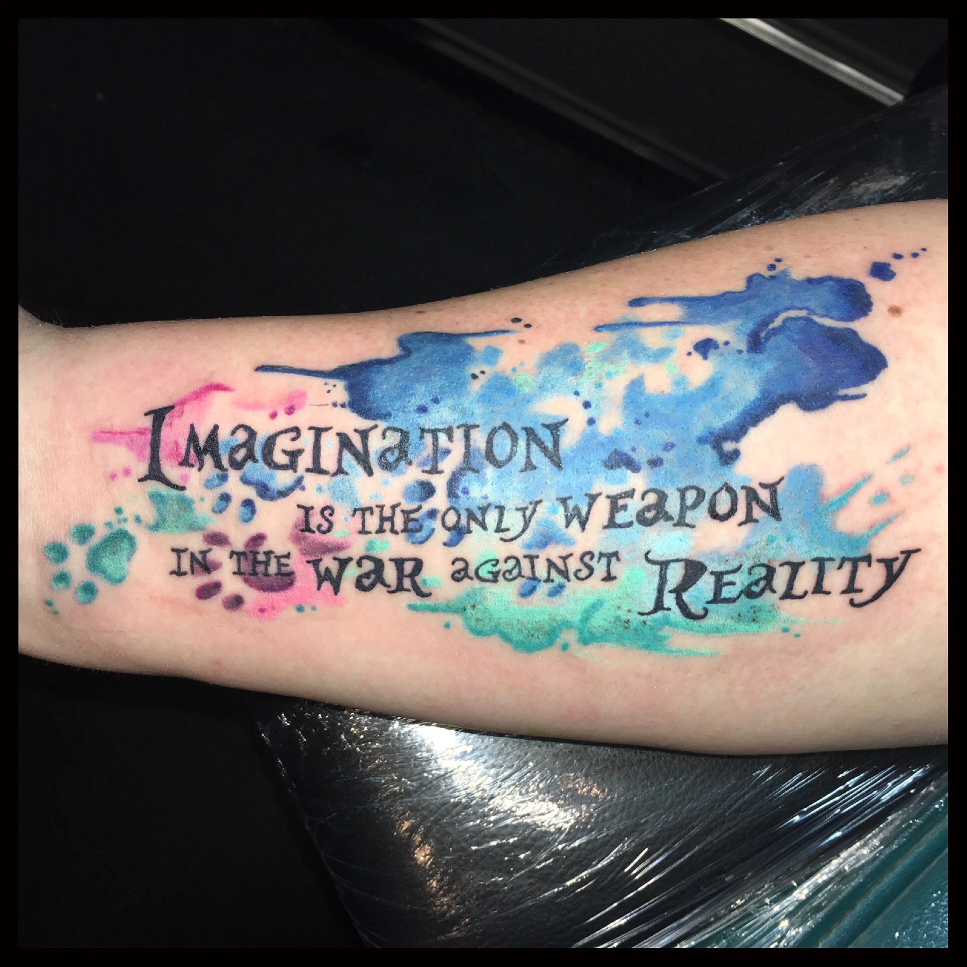 Watercolour Script Tattoo