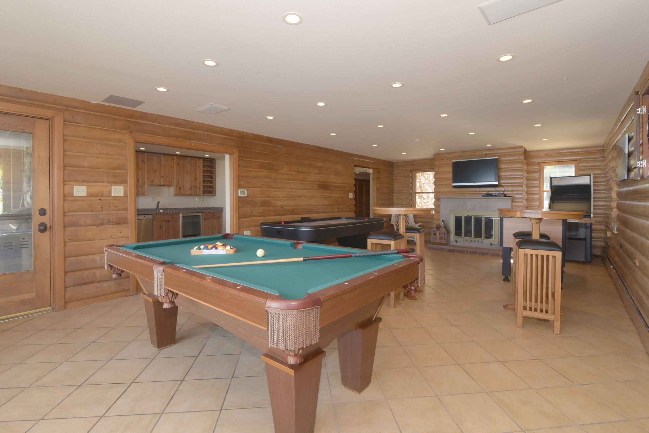 Game room at Lakefront property in Indiana Dunes.