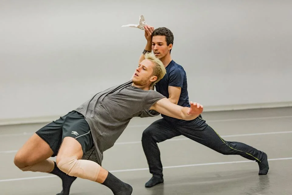 In rehearsal with Denzel Taylor (Broadway Dance Lab) Credit: Daniel Robinson