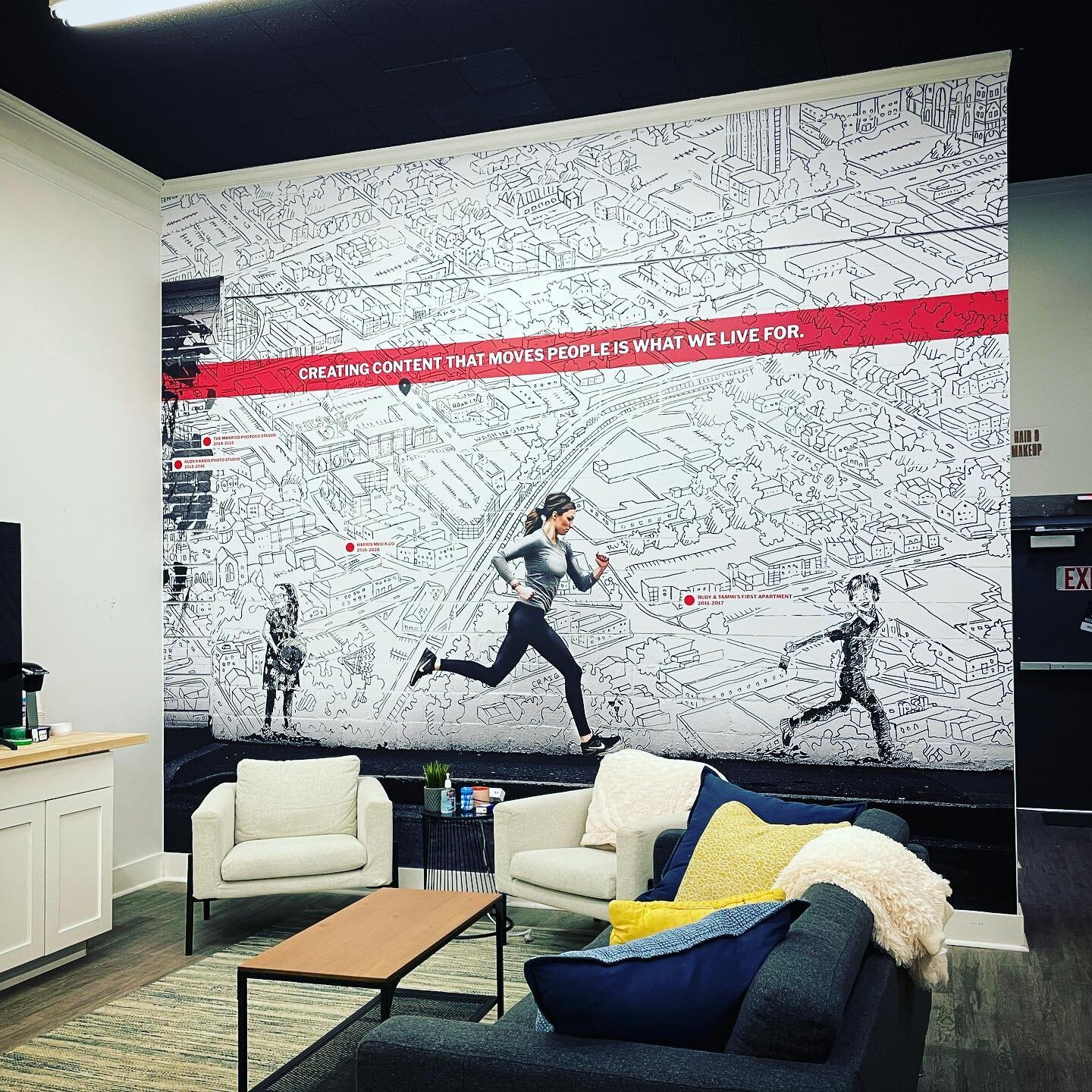 The studio got an upgrade thanks to the fine folks at @graphic_village featuring an old photo we shot for @roadid. 👊👍