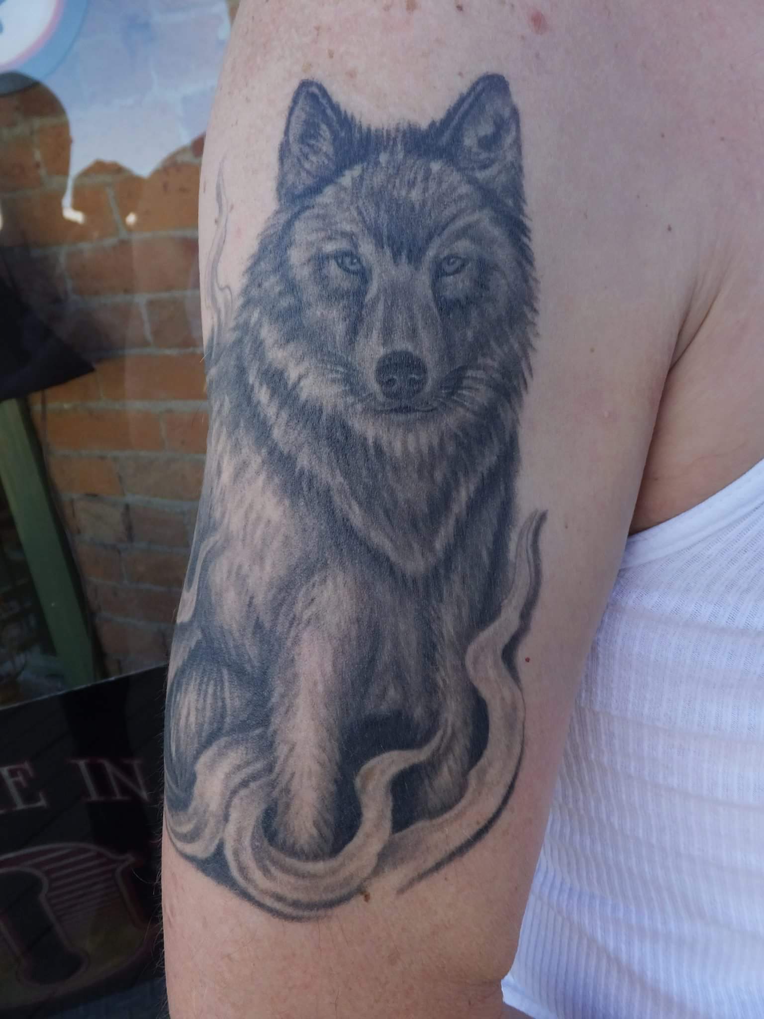 Greg Heinz Tattoos - Wolf