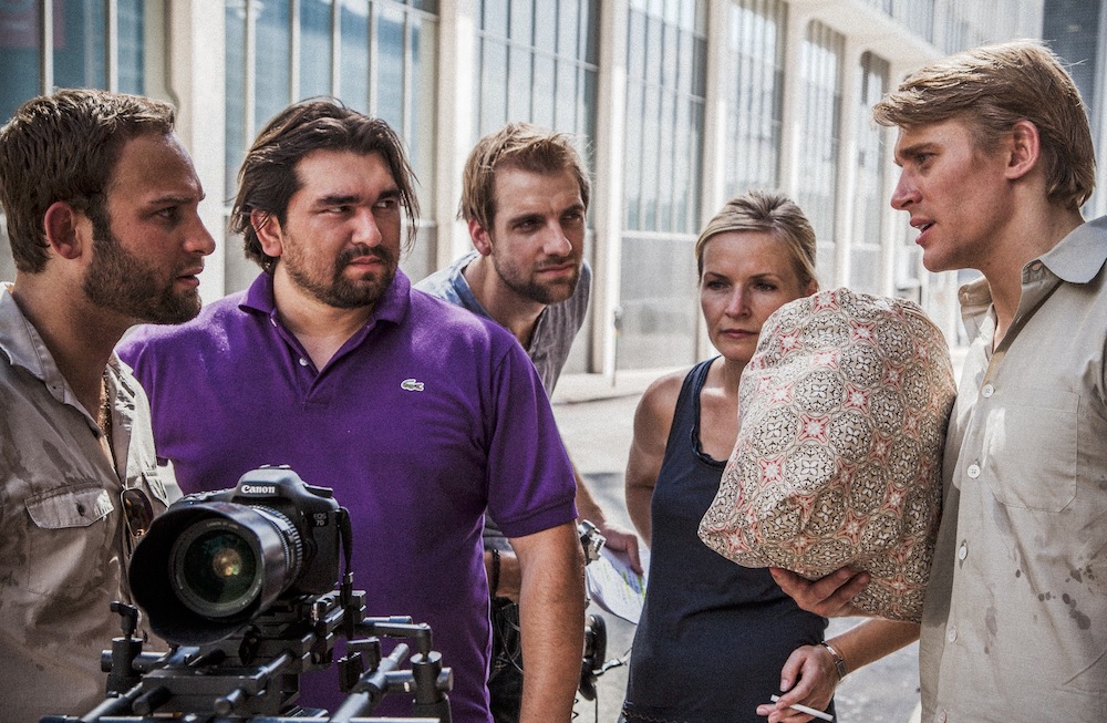 On set, 2012.